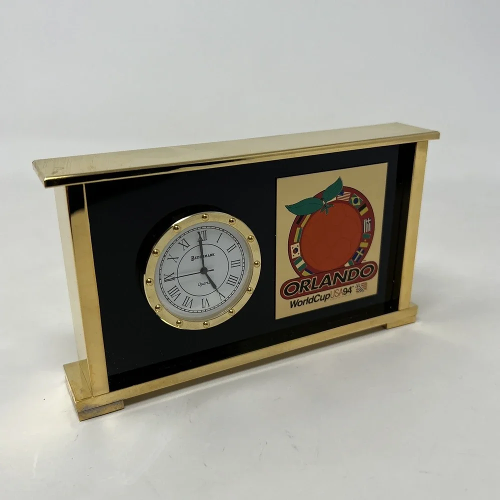 Vintage Benchmark Orlando World Cup 1994 Desk‎ Clock (needs battery)